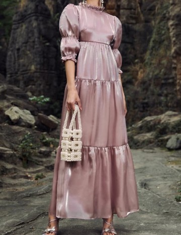 
						Rochie lunga SHEIN, roz pudra