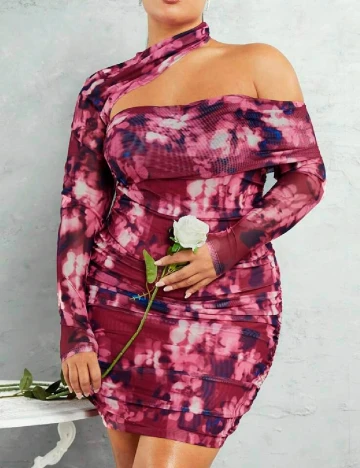 Rochie scurta SHEIN CURVE, roz