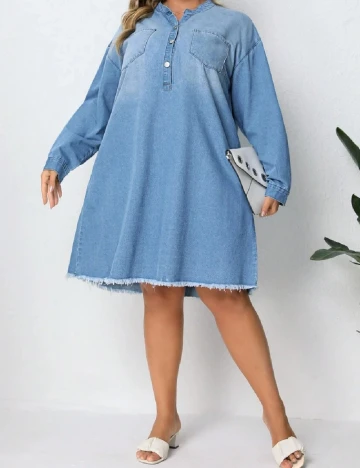 Rochie scurta SHEIN CURVE, albastru