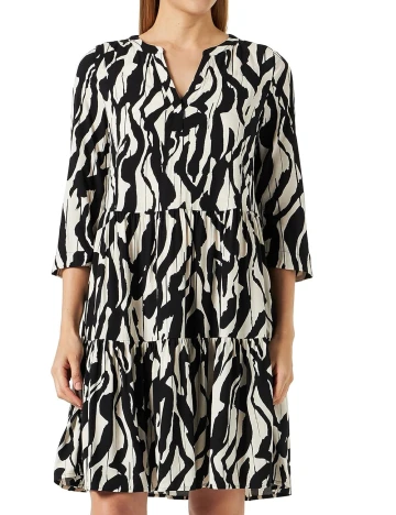 Rochie scurta Comma, alb/negru
