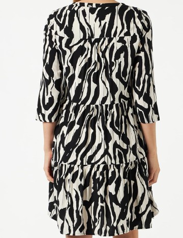 Rochie scurta Comma, alb/negru