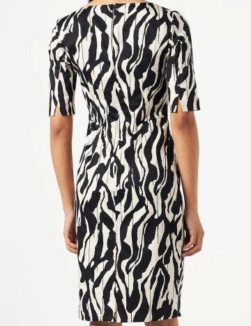 Rochie scurta Comma, alb/negru