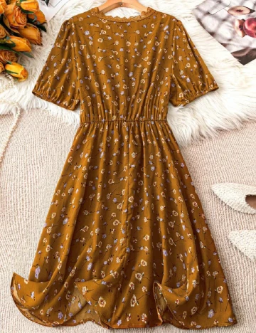 Rochie scurta SHEIN CURVE, maro