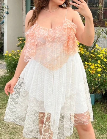Rochie scurta SHEIN CURVE, alb
