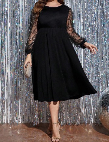 Rochie medie SHEIN CURVE, negru