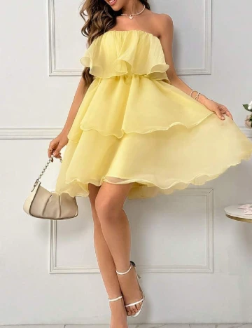 Rochie scurta SHEIN, galben Galben
