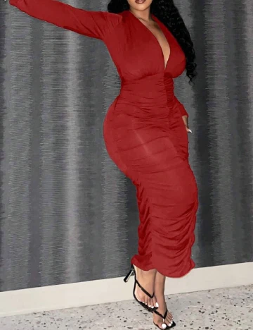 Rochie lunga SHEIN CURVE, rosu