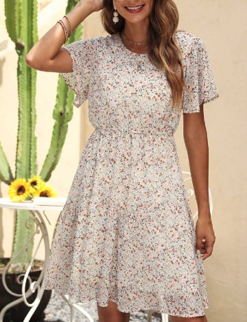Rochie scurta SHEIN, floral print