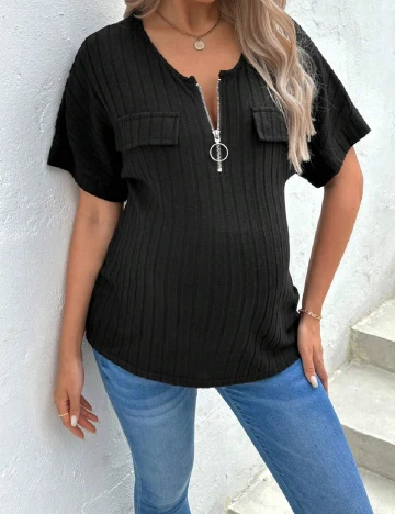 Tricou SHEIN Maternity, negru