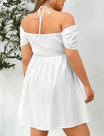 Rochie scurta SHEIN CURVE, alb