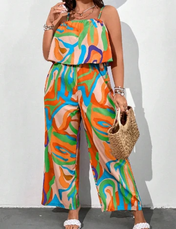 Salopeta SHEIN CURVE, mix culori
