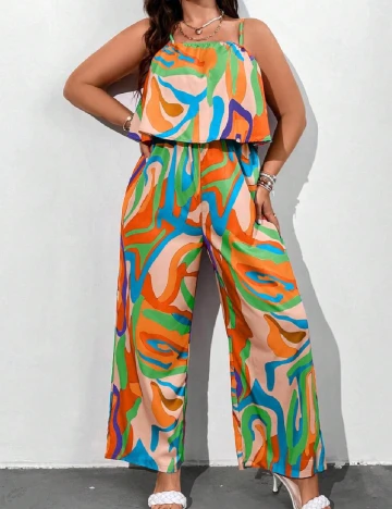 Salopeta SHEIN CURVE, mix culori
