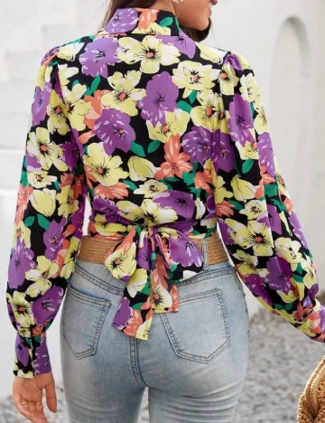 Top SHEIN, floral print