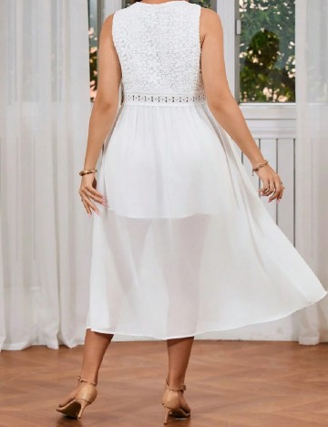 Rochie medie SHEIN CURVE, alb