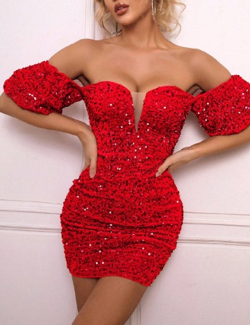 Rochie scurta SHEIN, rosu