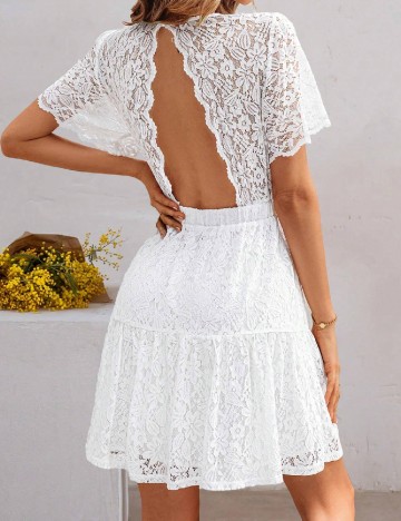 Rochie scurta SHEIN, alb