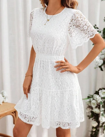 Rochie scurta SHEIN, alb