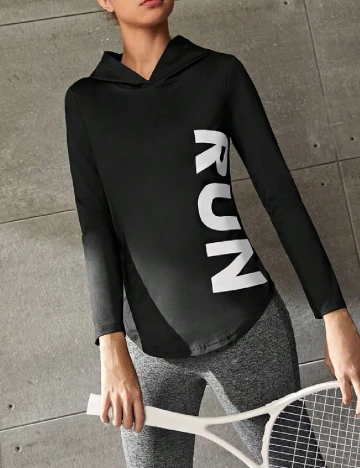 Hanorac Shein Kids, negru Negru