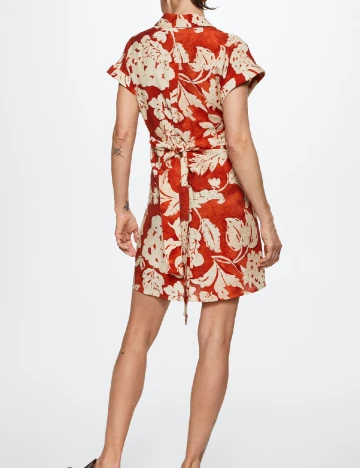 Rochie scurta Mango, caramiziu Rosu