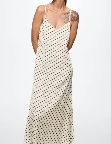 Rochie lunga Mango, crem Crem