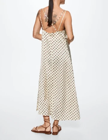 Rochie lunga Mango, crem Crem