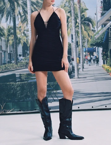 Rochie scurta Mango, negru