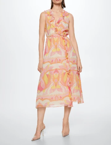 Rochie medie Mango, mix culori
