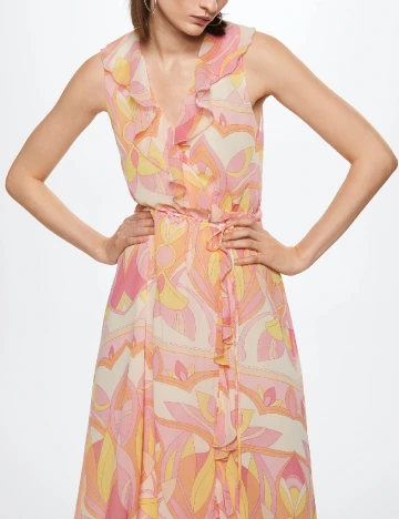 Rochie medie Mango, mix culori