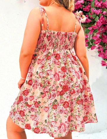 Rochie scurta SHEIN CURVE, floral print