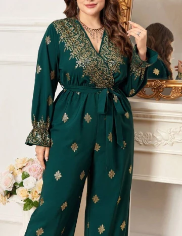 Salopeta SHEIN CURVE, verde Verde