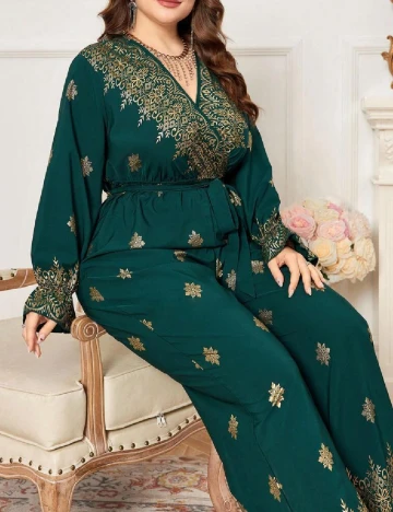 Salopeta SHEIN CURVE, verde Verde