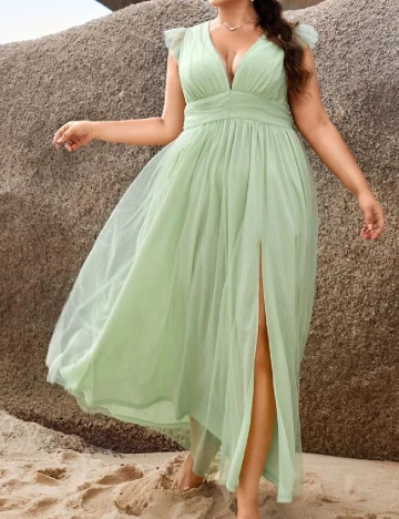 Rochie lunga SHEIN CURVE, verde