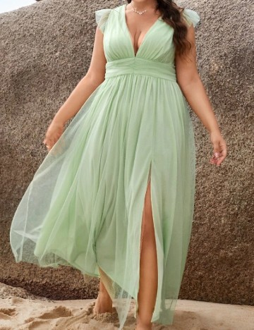 Rochie lunga SHEIN CURVE, verde