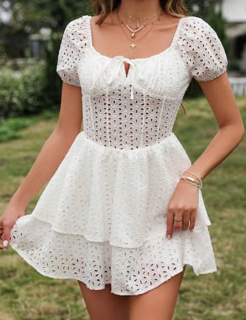 
						Rochie scurta SHEIN, alb