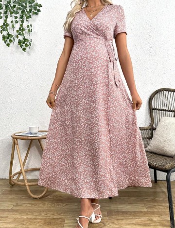 Rochie lunga SHEIN Maternity, floral print