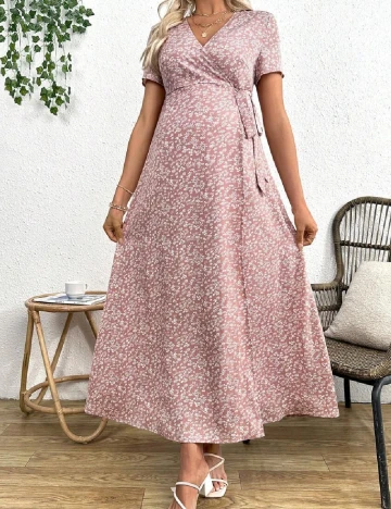 Rochie lunga SHEIN Maternity, floral print