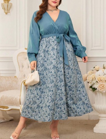 
						Rochie medie SHEIN CURVE, albastru