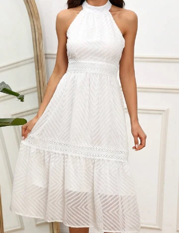Rochie medie SHEIN, alb Alb