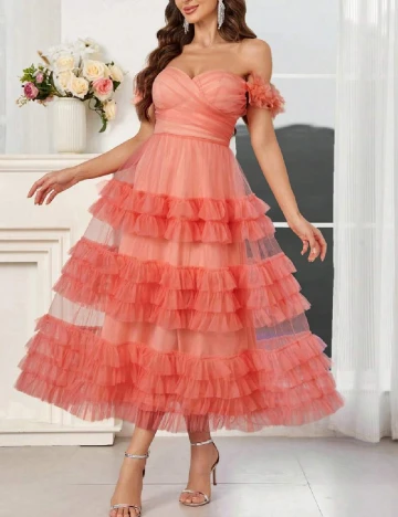 Rochie medie SHEIN, portocaliu