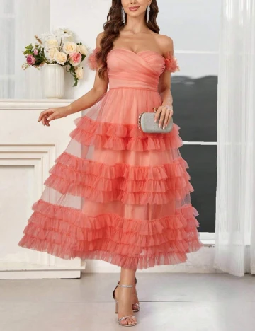 Rochie medie SHEIN, portocaliu