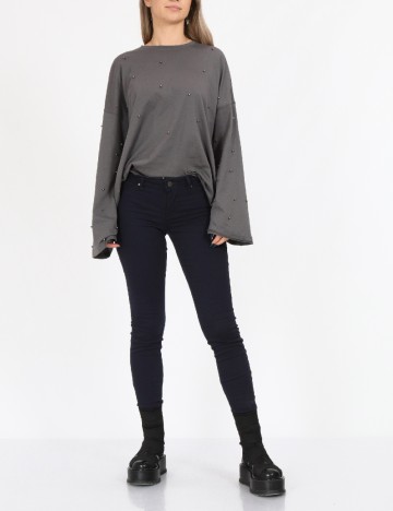 
						Pantaloni Jacqueline de Yong, bleumarin