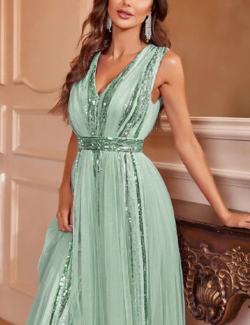 Rochie lunga Faeriesty, verde