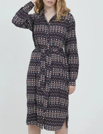 Rochie medie Fransa, bleumarin