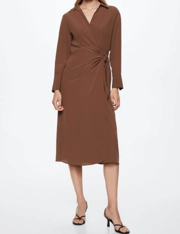 Rochie medie Mango, maro