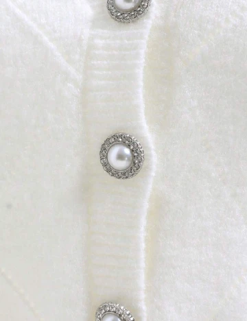 Cardigan SHEIN, alb Alb