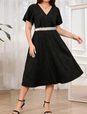 Rochie medie SHEIN CURVE, negru