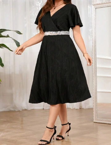 Rochie medie SHEIN CURVE, negru