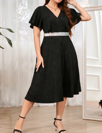 Rochie medie SHEIN CURVE, negru