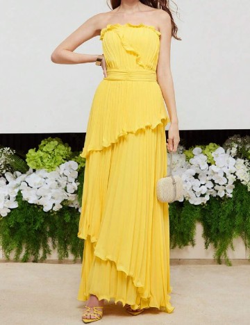 Rochie lunga MOTF, galben