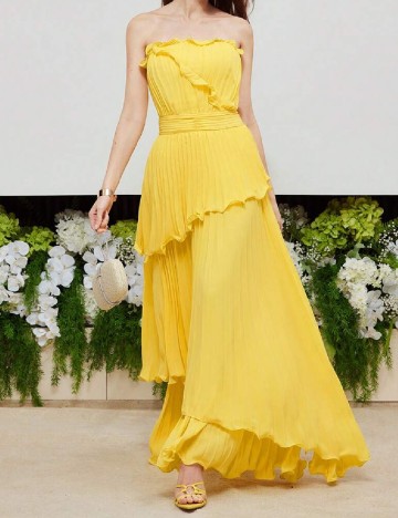 Rochie lunga MOTF, galben